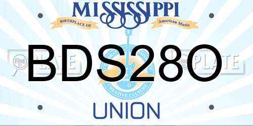 BDS28O Mississippi License Plate