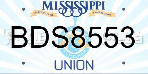 BDS8553 Mississippi License Plate