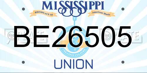 BE26505 Mississippi License Plate