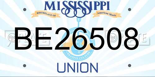 BE26508 Mississippi License Plate
