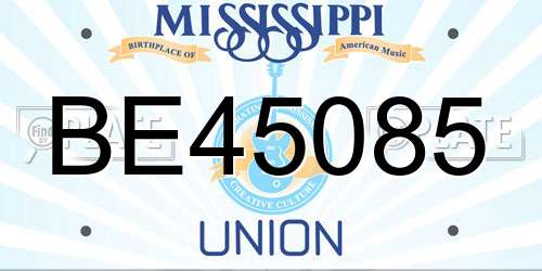 BE45085 Mississippi License Plate
