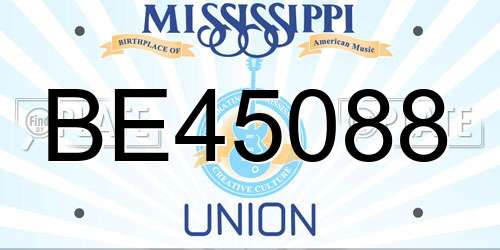 BE45088 Mississippi License Plate