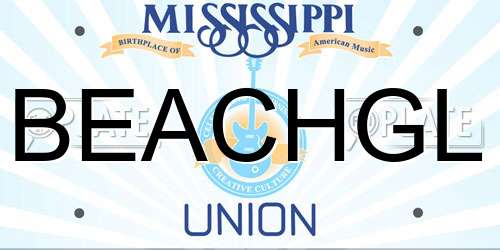 BEACHGL Mississippi License Plate
