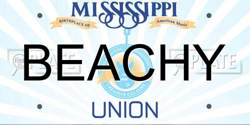 BEACHY Mississippi License Plate