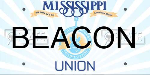 BEACON Mississippi License Plate