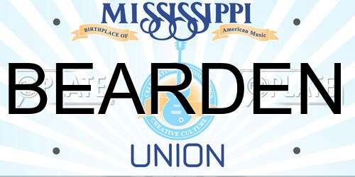 BEARDEN Mississippi License Plate