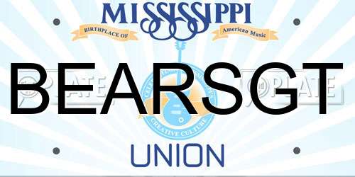 BEARSGT Mississippi License Plate