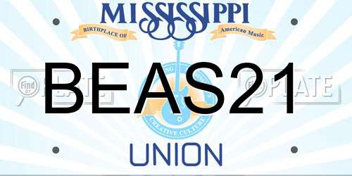 BEAS21 Mississippi License Plate