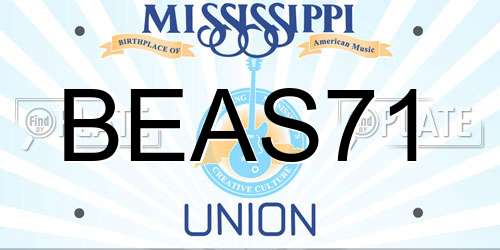 BEAS71 Mississippi License Plate