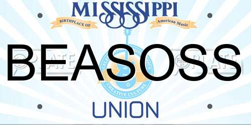 BEASOSS Mississippi License Plate