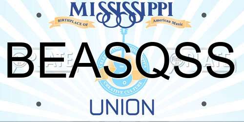 BEASQSS Mississippi License Plate