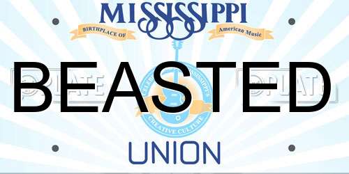 BEASTED Mississippi License Plate