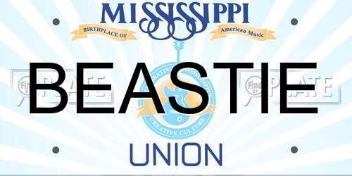 BEASTIE Mississippi License Plate