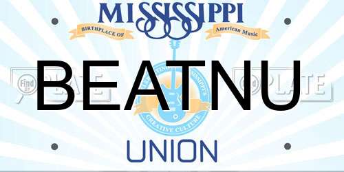 BEATNU Mississippi License Plate