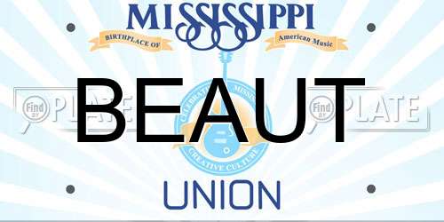 BEAUT Mississippi License Plate