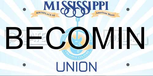 BECOMIN Mississippi License Plate