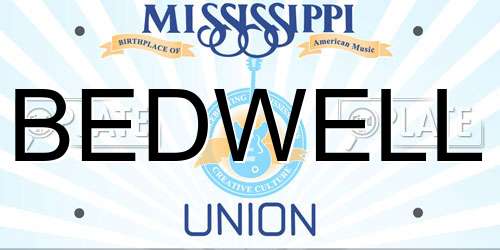BEDWELL Mississippi License Plate