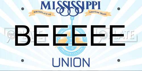 BEEEEE Mississippi License Plate