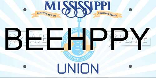 BEEHPPY Mississippi License Plate
