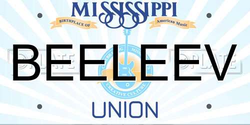 BEELEEV Mississippi License Plate