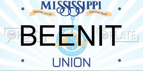 BEENIT Mississippi License Plate
