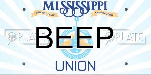 BEEP Mississippi License Plate