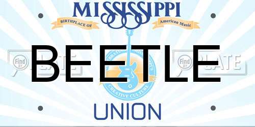 BEETLE Mississippi License Plate