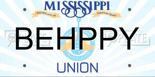 BEHPPY Mississippi License Plate
