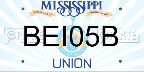 BEI05B Mississippi License Plate