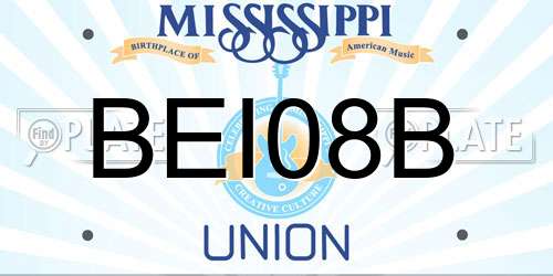 BEI08B Mississippi License Plate