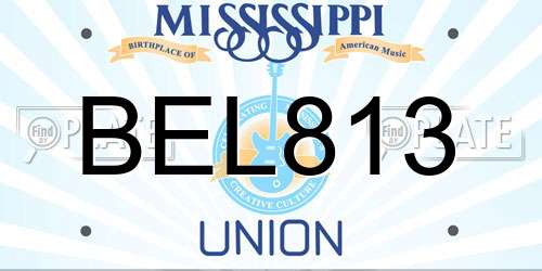 BEL813 Mississippi License Plate