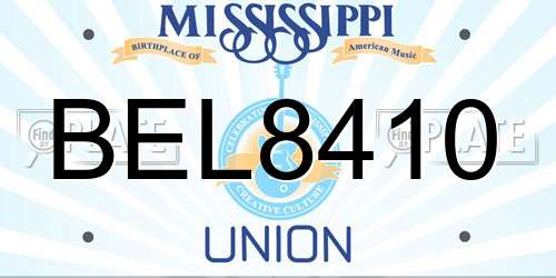 BEL8410 Mississippi License Plate