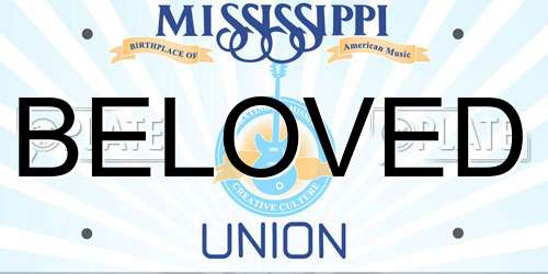 BELOVED Mississippi License Plate