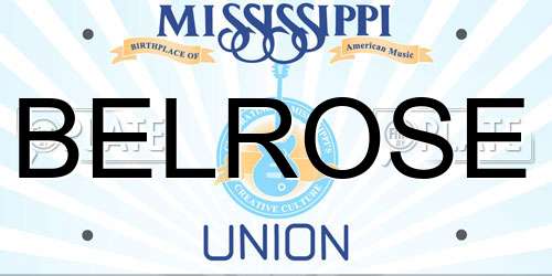 BELROSE Mississippi License Plate