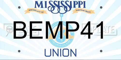 BEMP41 Mississippi License Plate