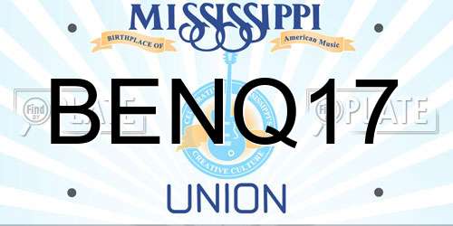 BENQ17 Mississippi License Plate