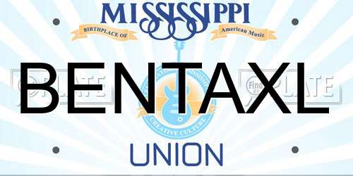 BENTAXL Mississippi License Plate