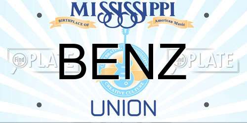 BENZ Mississippi License Plate