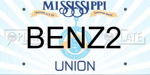 BENZ2 Mississippi License Plate