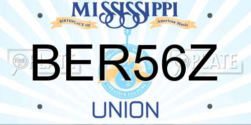 BER56Z Mississippi License Plate