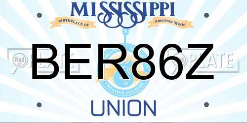 BER86Z Mississippi License Plate