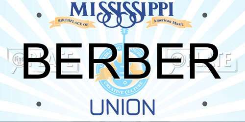 BERBER Mississippi License Plate