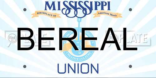 BEREAL Mississippi License Plate