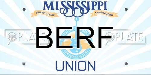 BERF Mississippi License Plate