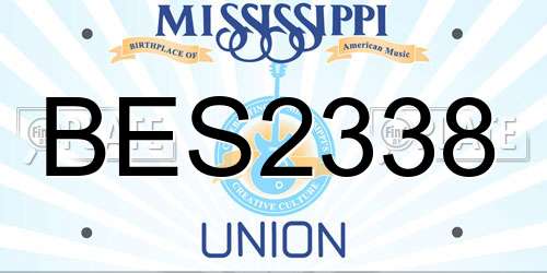 BES2338 Mississippi License Plate