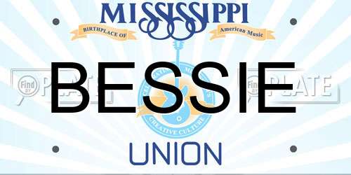 BESSIE Mississippi License Plate