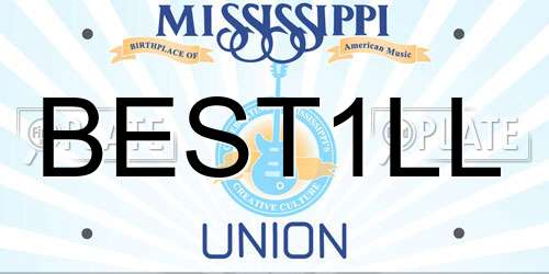 BEST1LL Mississippi License Plate