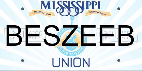 BESZEEB Mississippi License Plate
