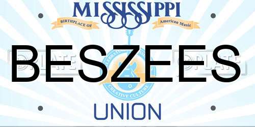BESZEES Mississippi License Plate