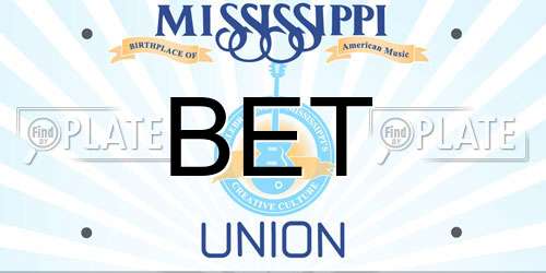 BET Mississippi License Plate